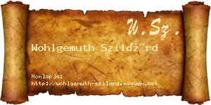 Wohlgemuth Szilárd névjegykártya